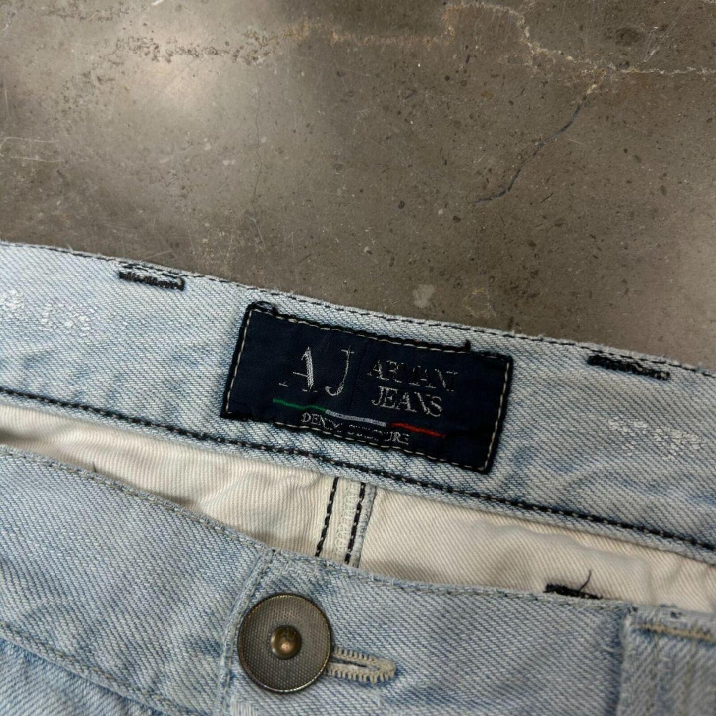 Vintage Armani Jeans Relaxed Straight Denim Jeans W34 L33