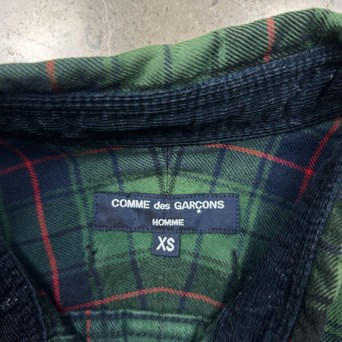 Comme Des Garcons Homme PLaid Flannel Shirt XS