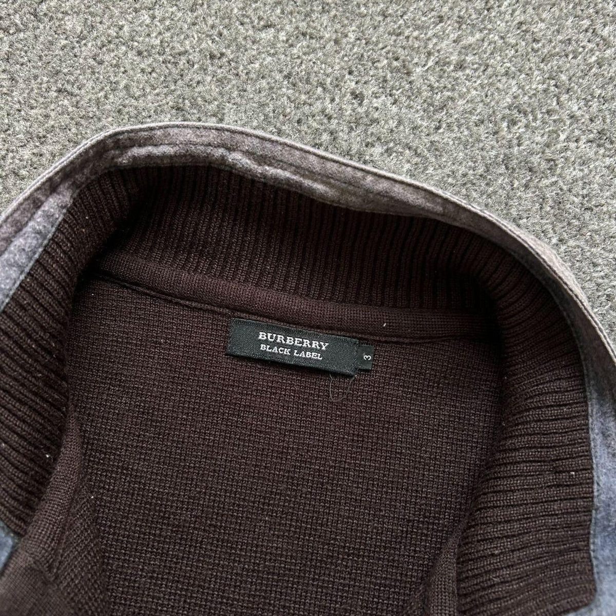 Burberry Black Label Knit Zip Up Jumper S