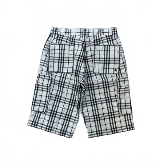 Vintage Burberry Black Nova Check Multi Pocket Shorts W28 L12