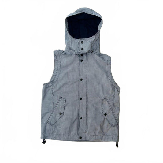 Burberry Black Label Gingham Check Gilet Hooded Vest Jacket M