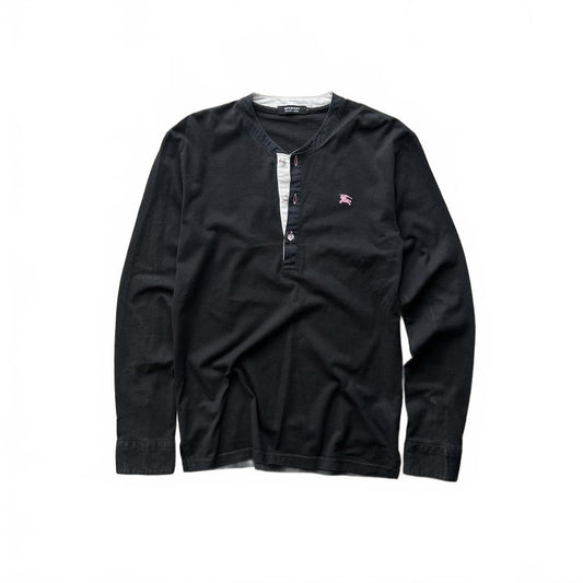 Burberry Black Label Cotton Henley T Shirt S