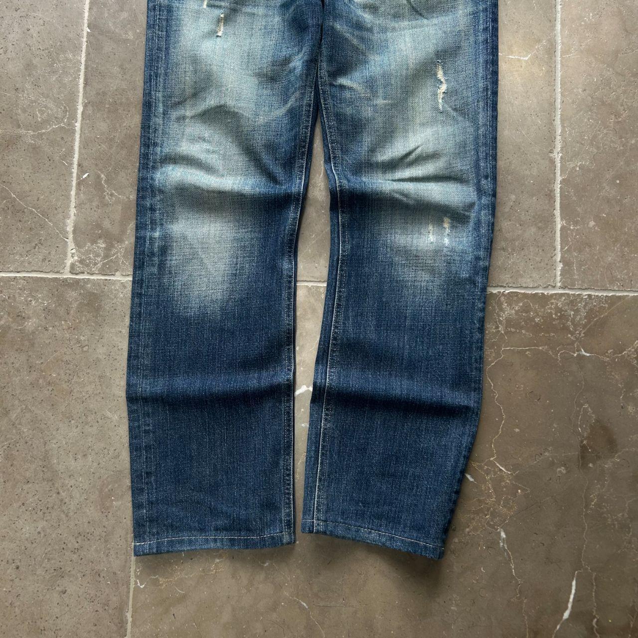 Vintage Burberry Black Label Relaxed Straight Buckle Back Jeans W30 L29