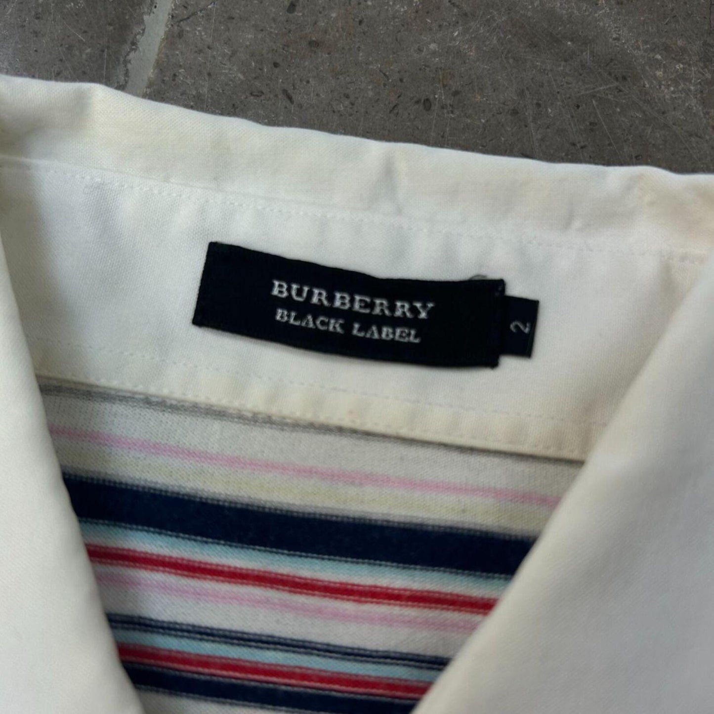Burberry Black Label Striped Polo Shirt S