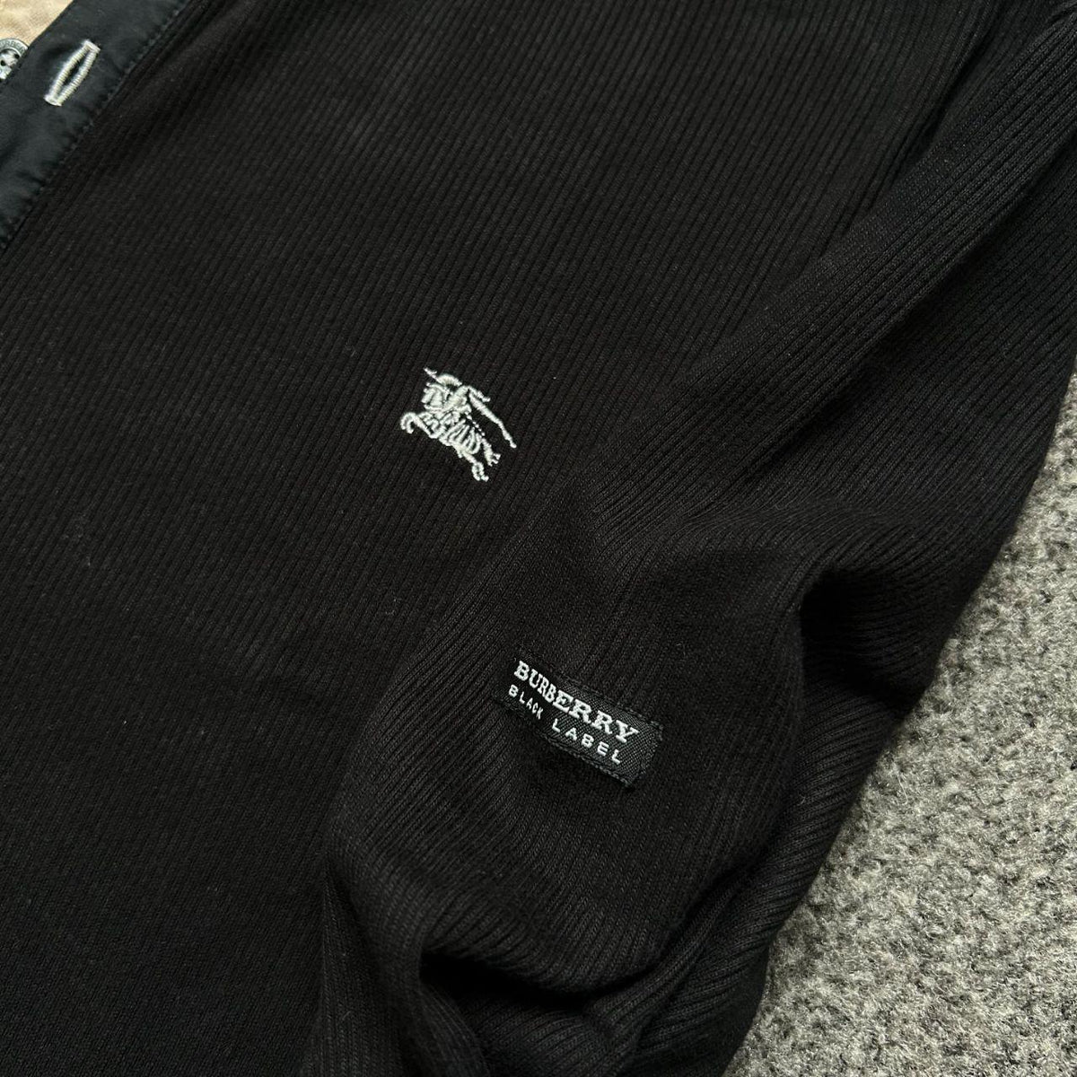 Burberry Black Label Long Sleeve Henley T Shirt M