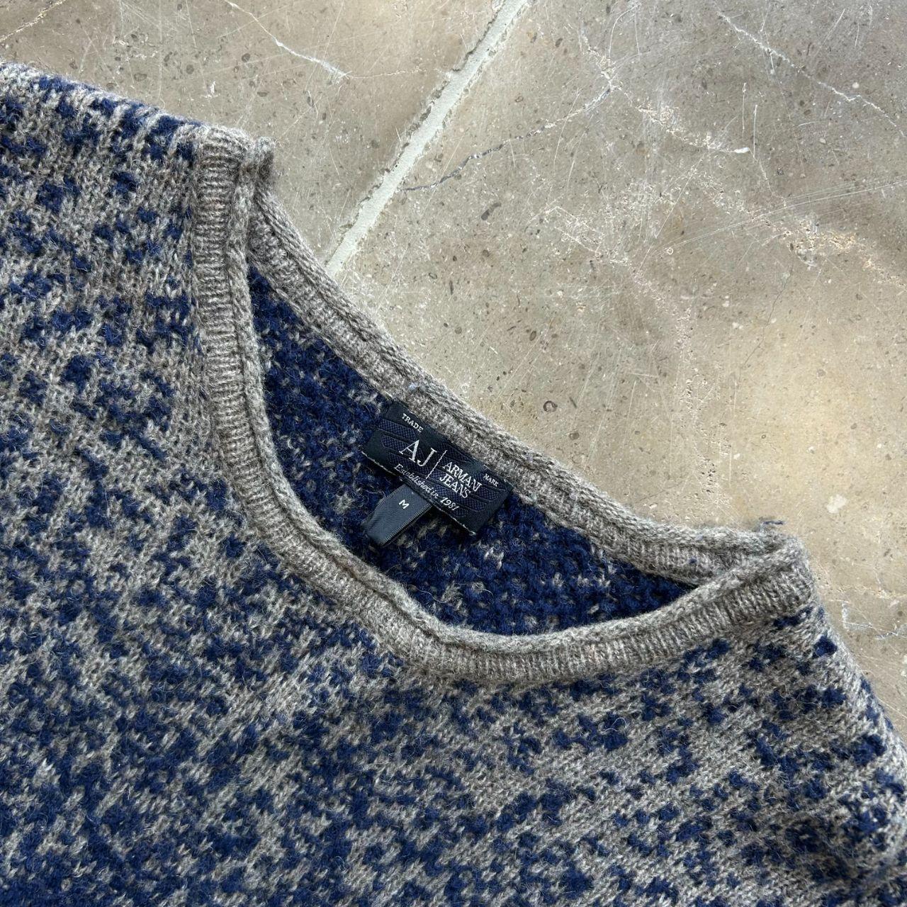 Vintage Armani Jeans Gradient Knit Jumper M