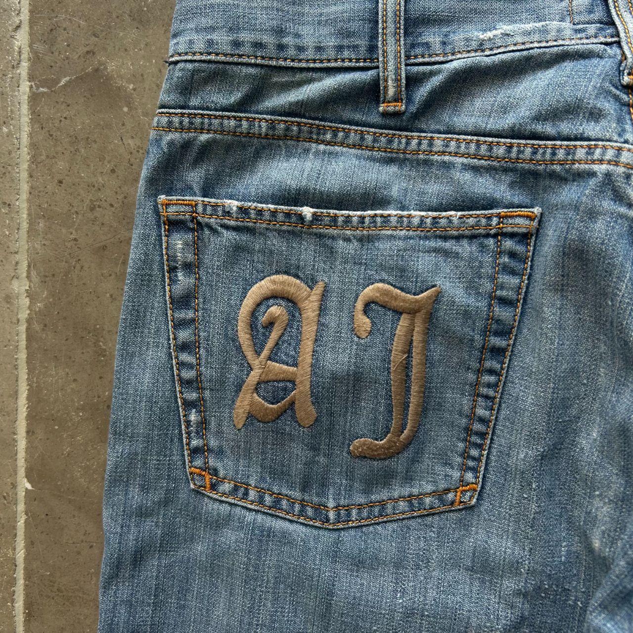 Vintage Armani Jeans Straight Leg Embroidered Jeans W32 L33