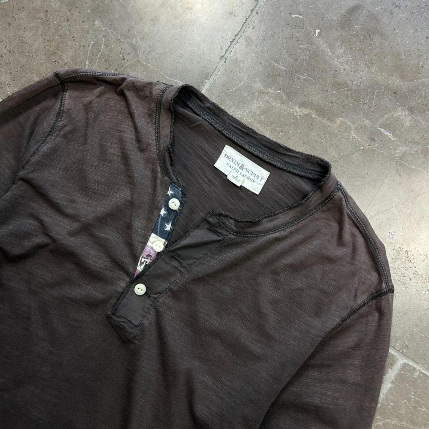 Ralph Lauren Denim and Supply USA Henley T Shirt S