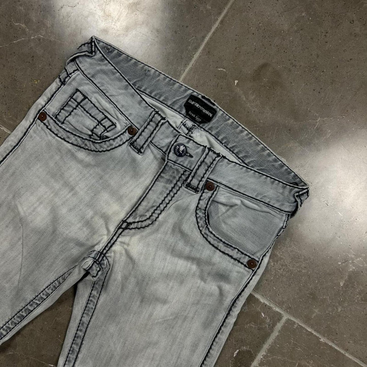 Vintage Emporio Armani Jeans Straight Relaxed Straight Jeans W30 L30