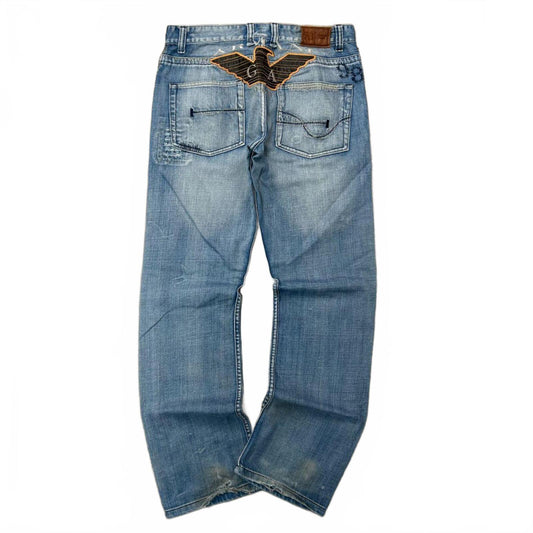 Vintage Bootleg Armani Jeans Relaxed Straight Logo Jeans W32 L32