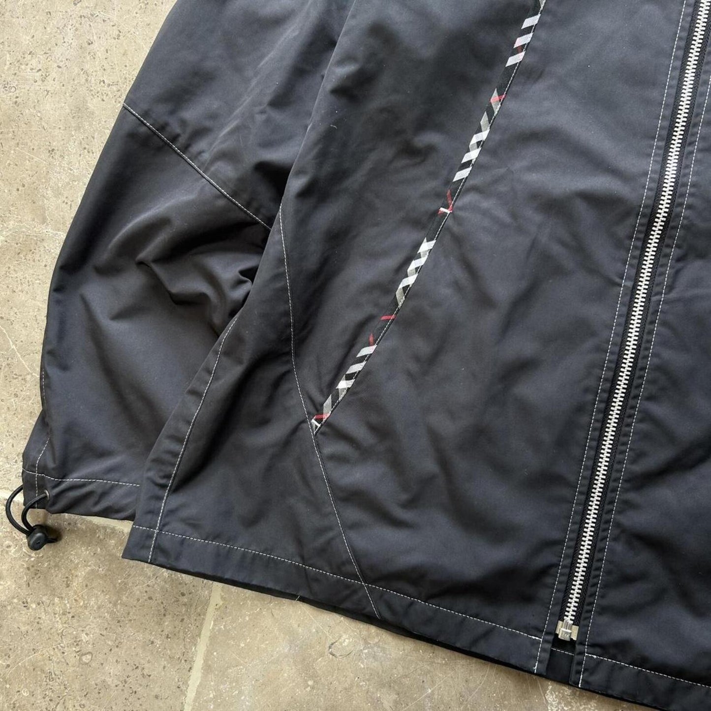 Burberry Black Label Nova Check Contrast Stitch Windbreaker Jacket S
