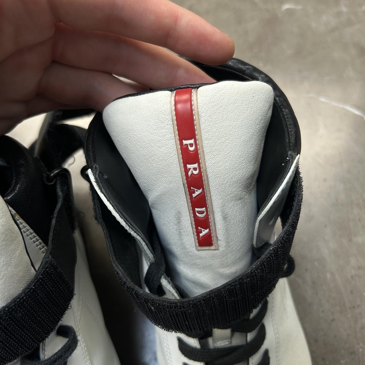 Prada Leather High Top Strap Trainers  UK 7