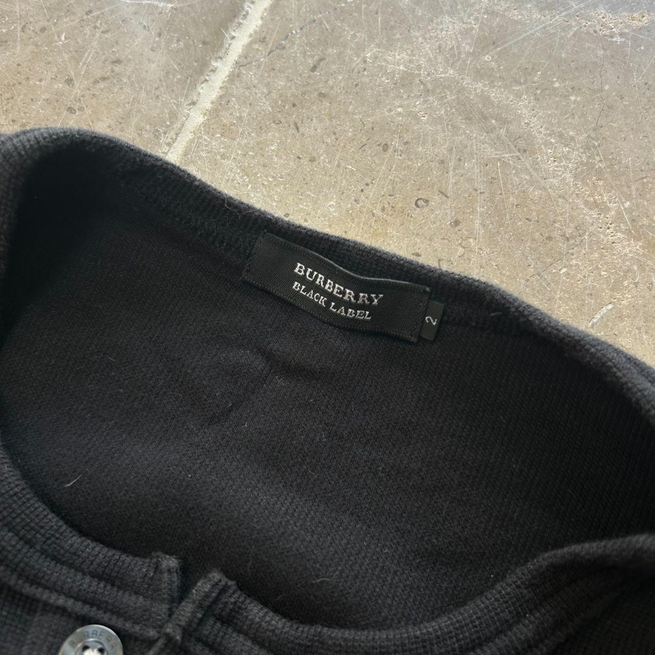 Burberry Black Label Big Logo Waffle Henley T Shirt S