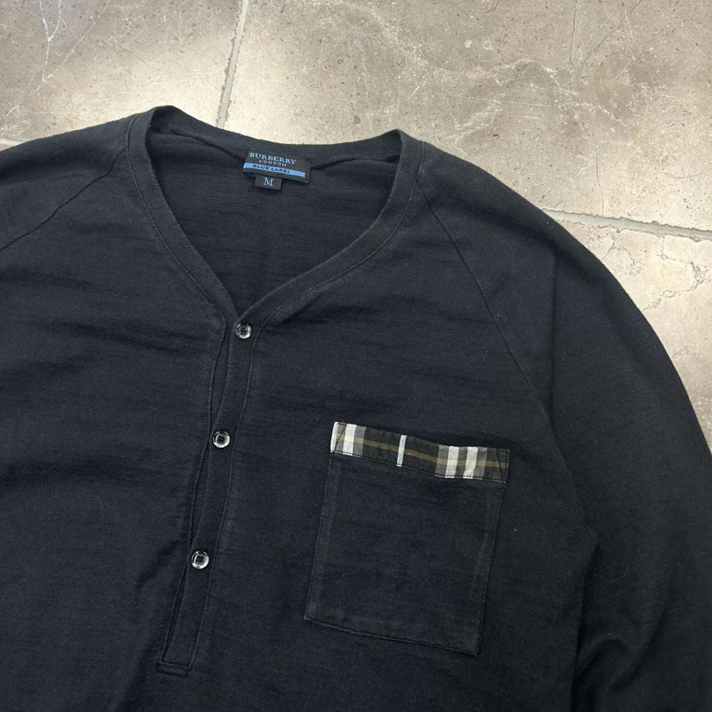 Burberry Blue Label Nova Check Lightweight Henley T Shirt S