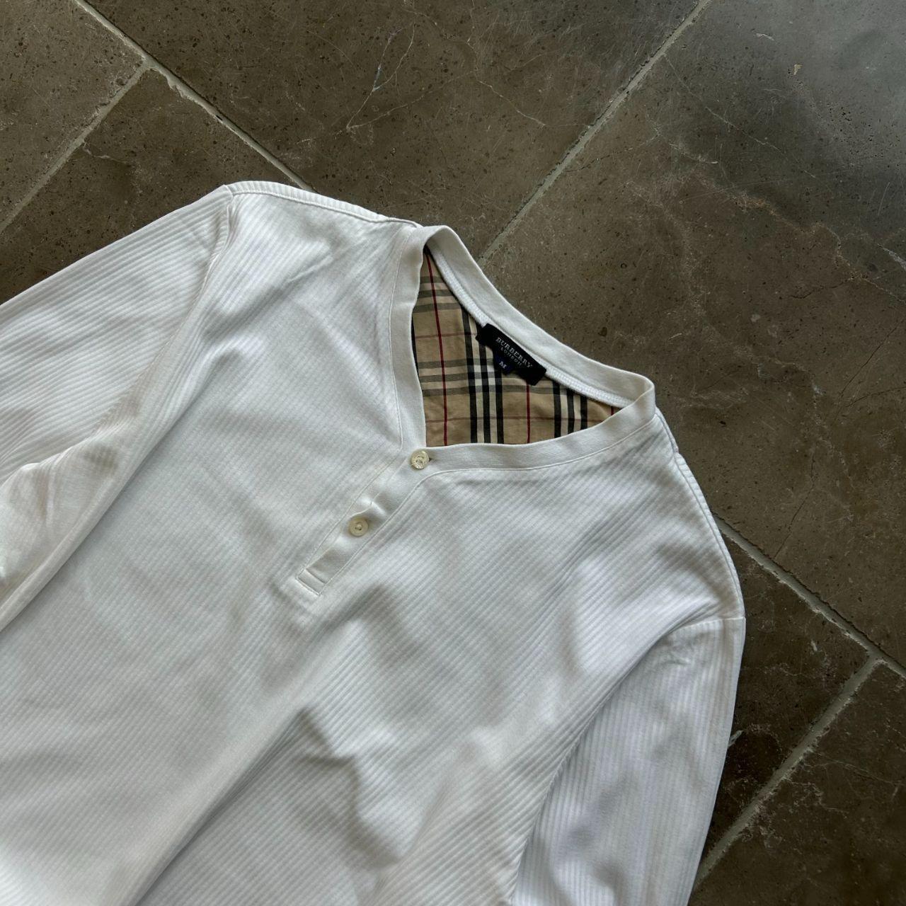 Burberry London Ribbed Henley T Shirt S