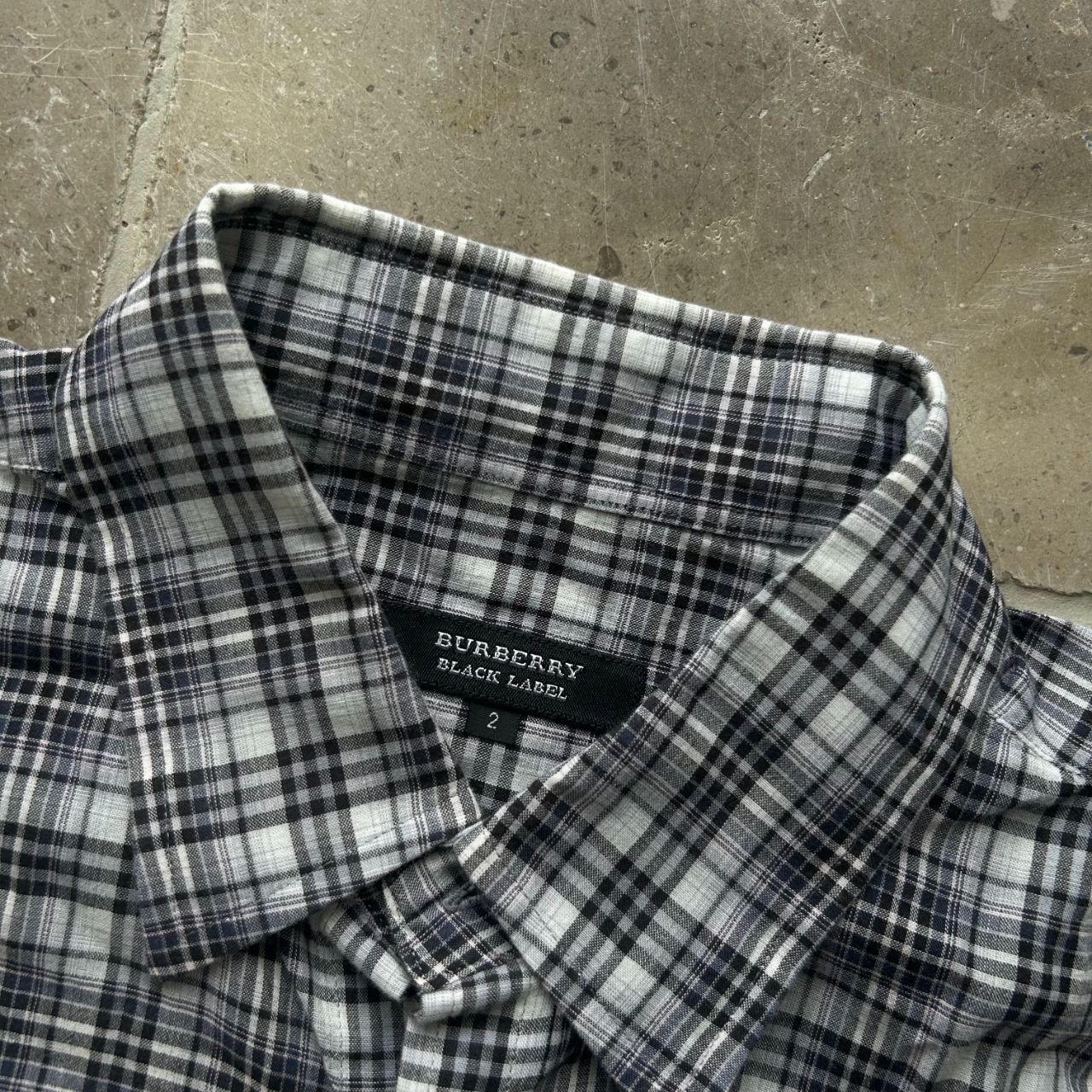 Burberry Black Label Plaid Check Button Up Shirt S