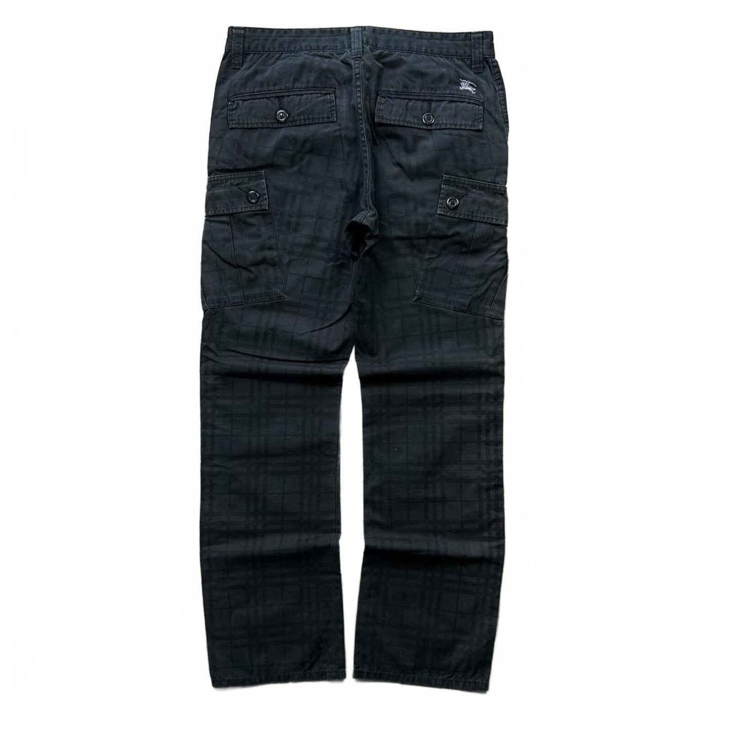 Vintage Burberry Blue Label Shadow Utility Cargo Trousers W30 L30