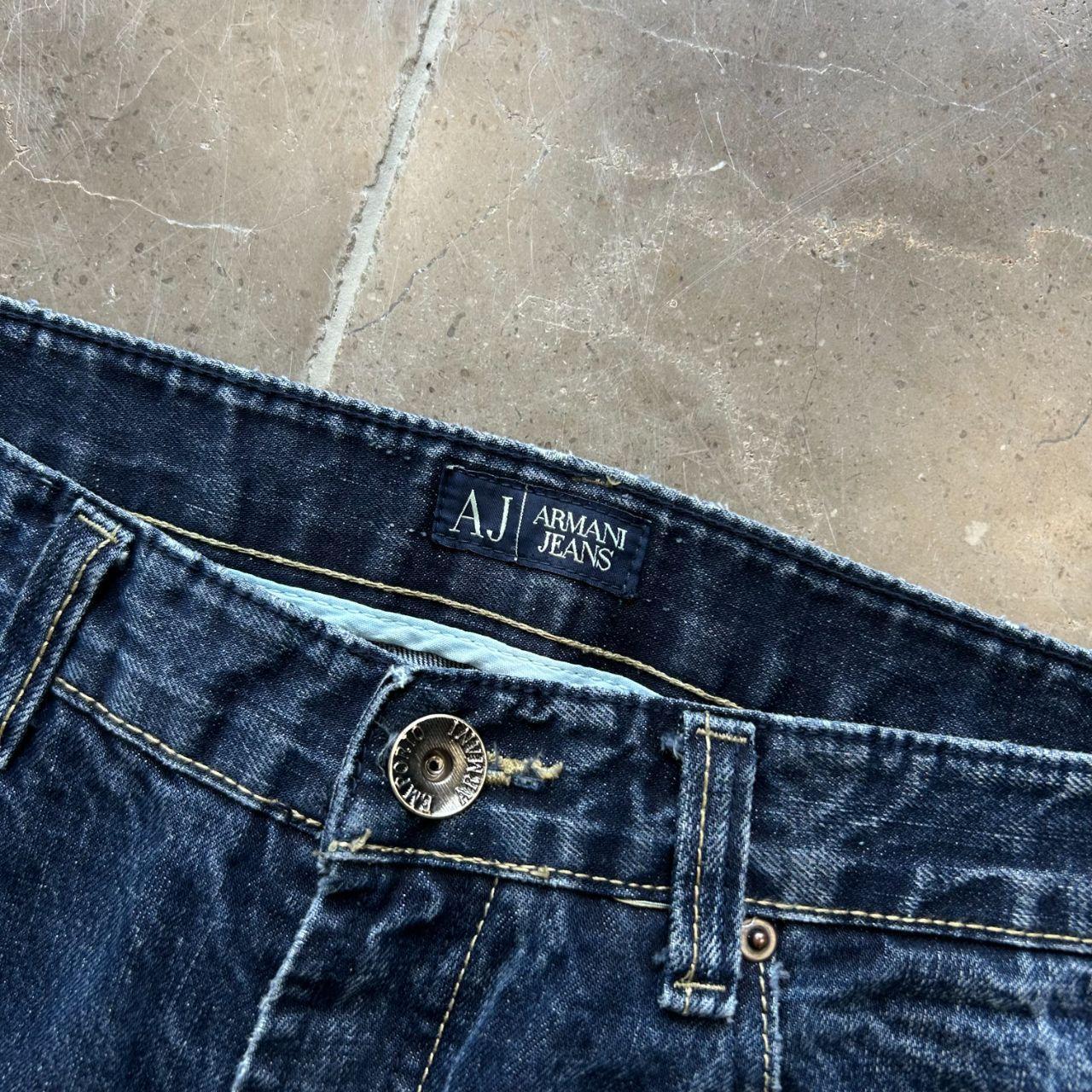 Vintage Bootleg Armani Jeans Denim Logo Baggy Jorts W34 L15