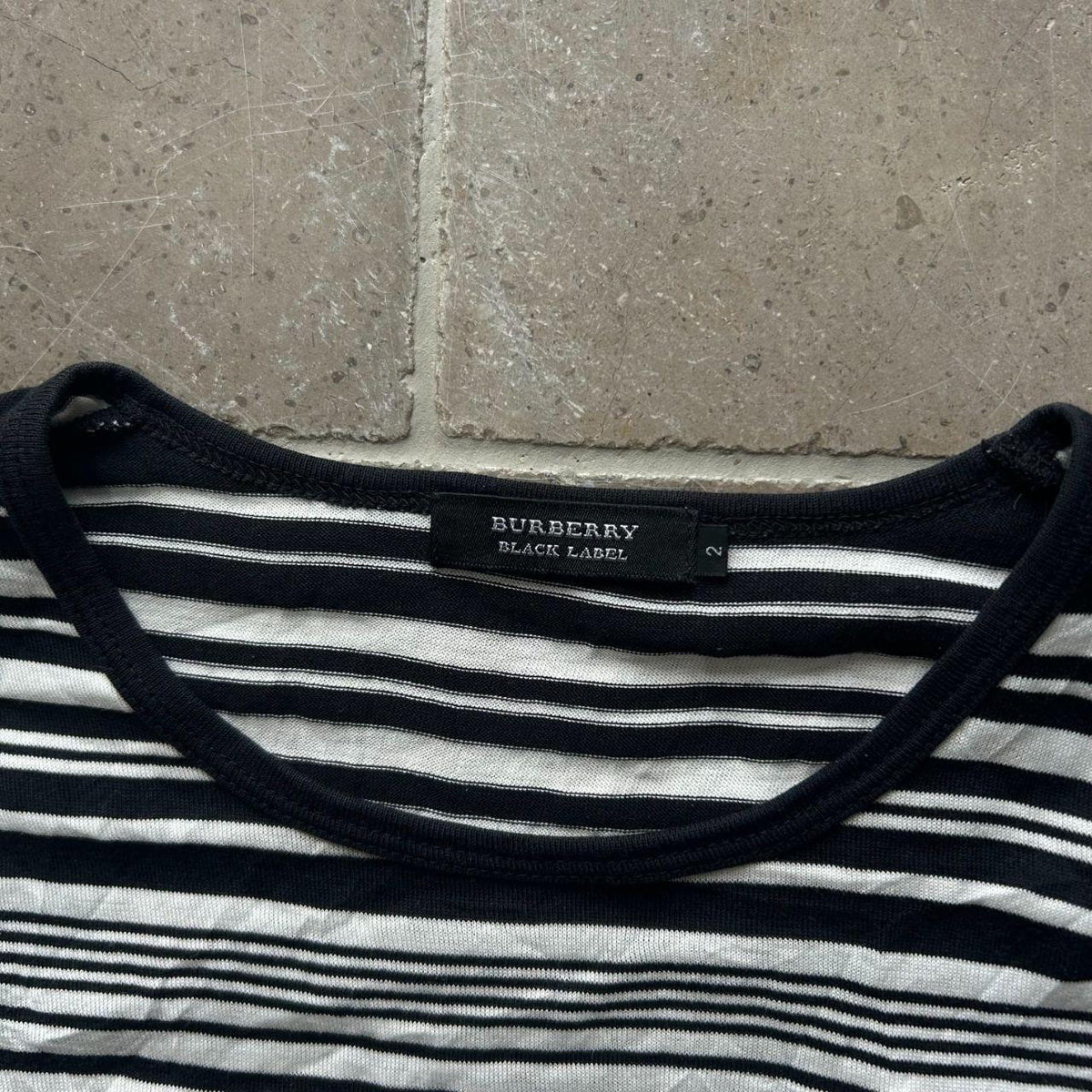 Burberry Black Label Striped Long Sleeve T Shirt S