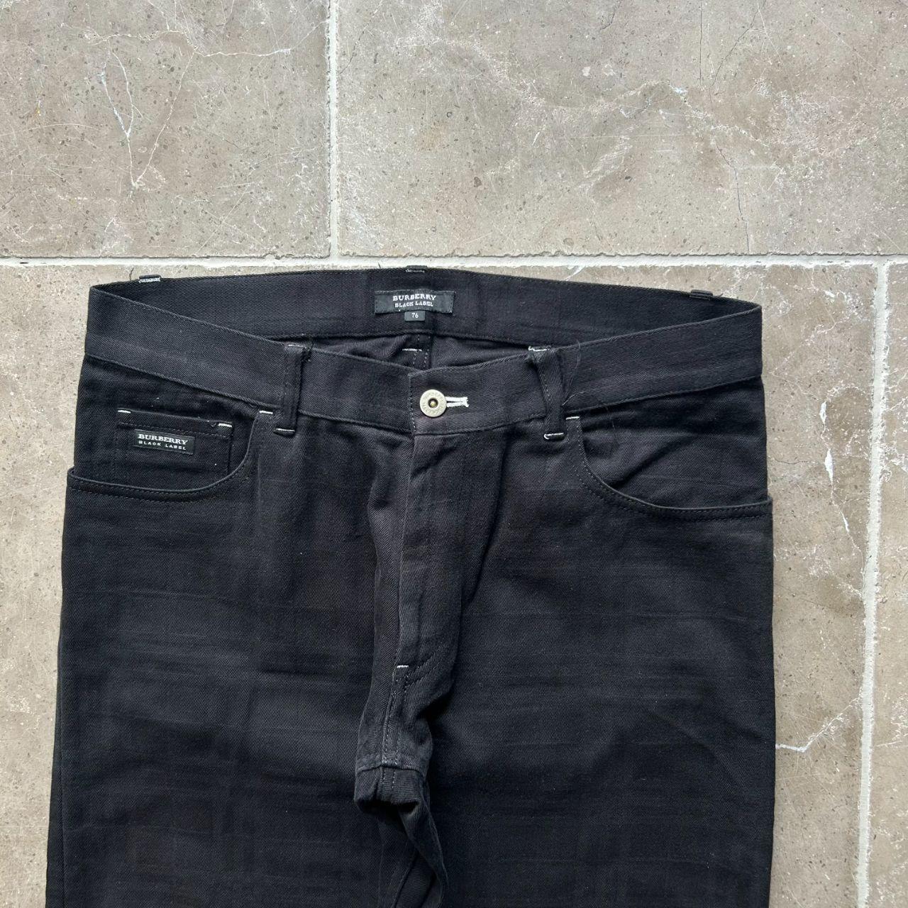 Vintage Burberry Black Label Shadow Check Jeans W31 L31