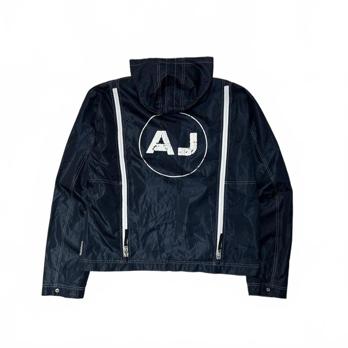 Vintage Armani Jeans Logo Lightweight Windbreaker Size L