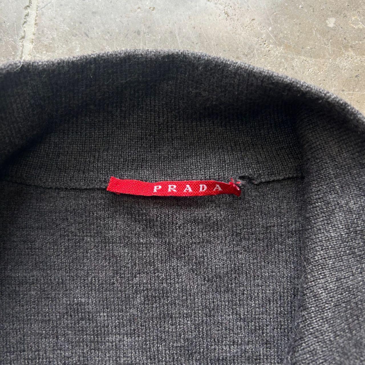 Vintage Prada Sport Zip Up Knit Jumper L