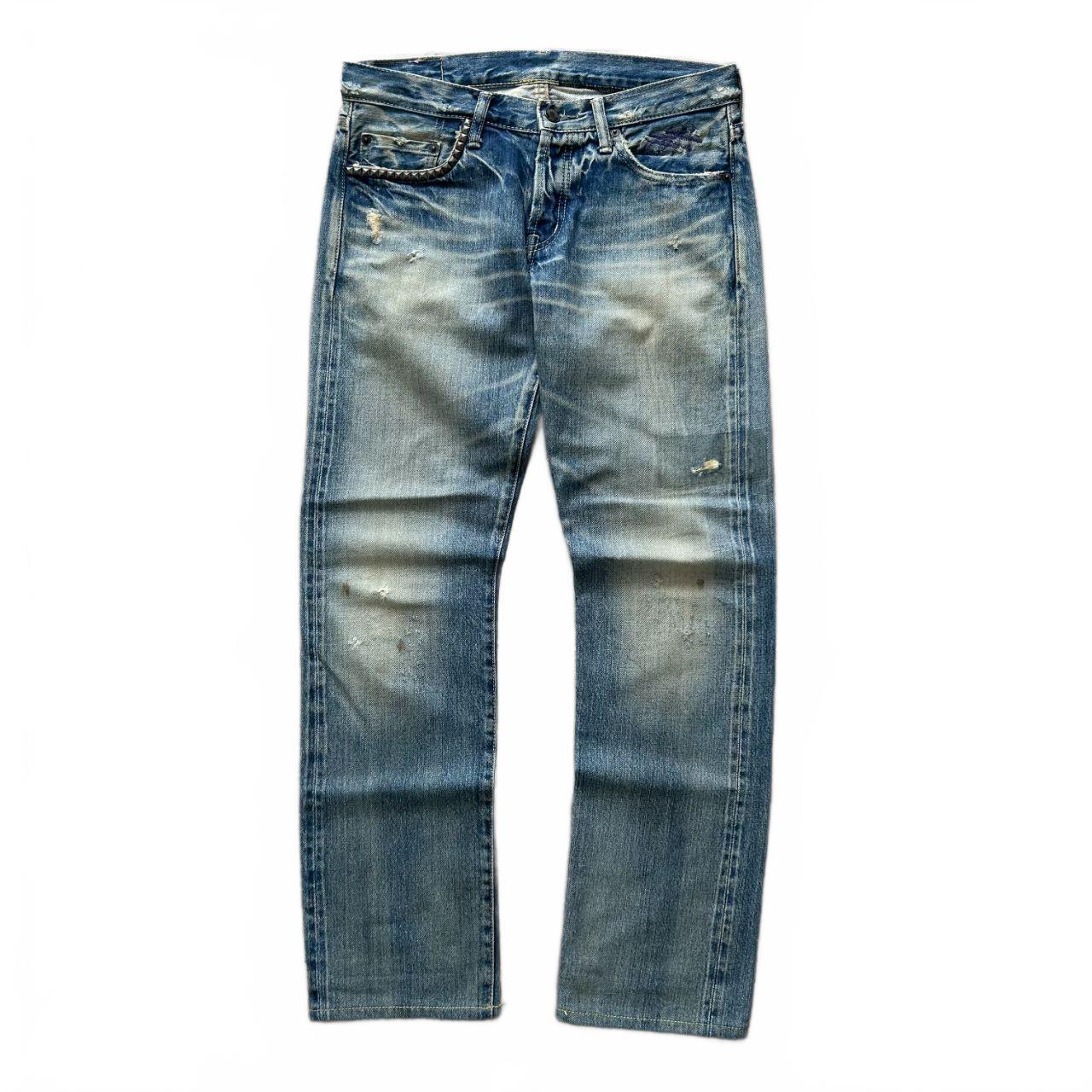 Hysteric Glamour Slim Fit Studded Distressed Denim Jeans W30 L30