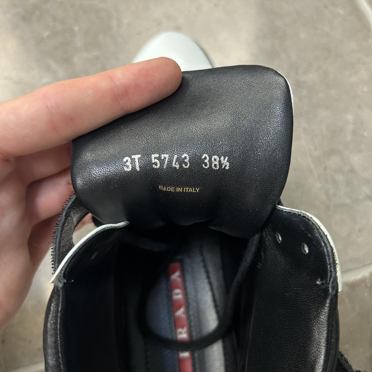 Prada Leather High Top Strap Trainers  UK 7