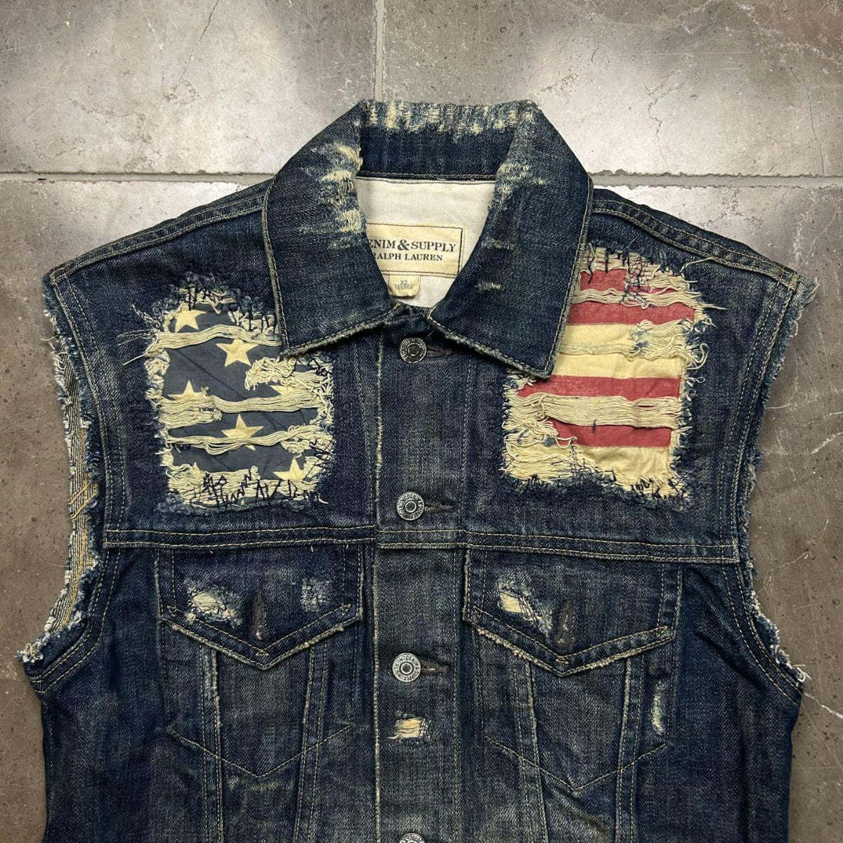 Ralph Lauren Denim and Supply USA Denim Vest XS