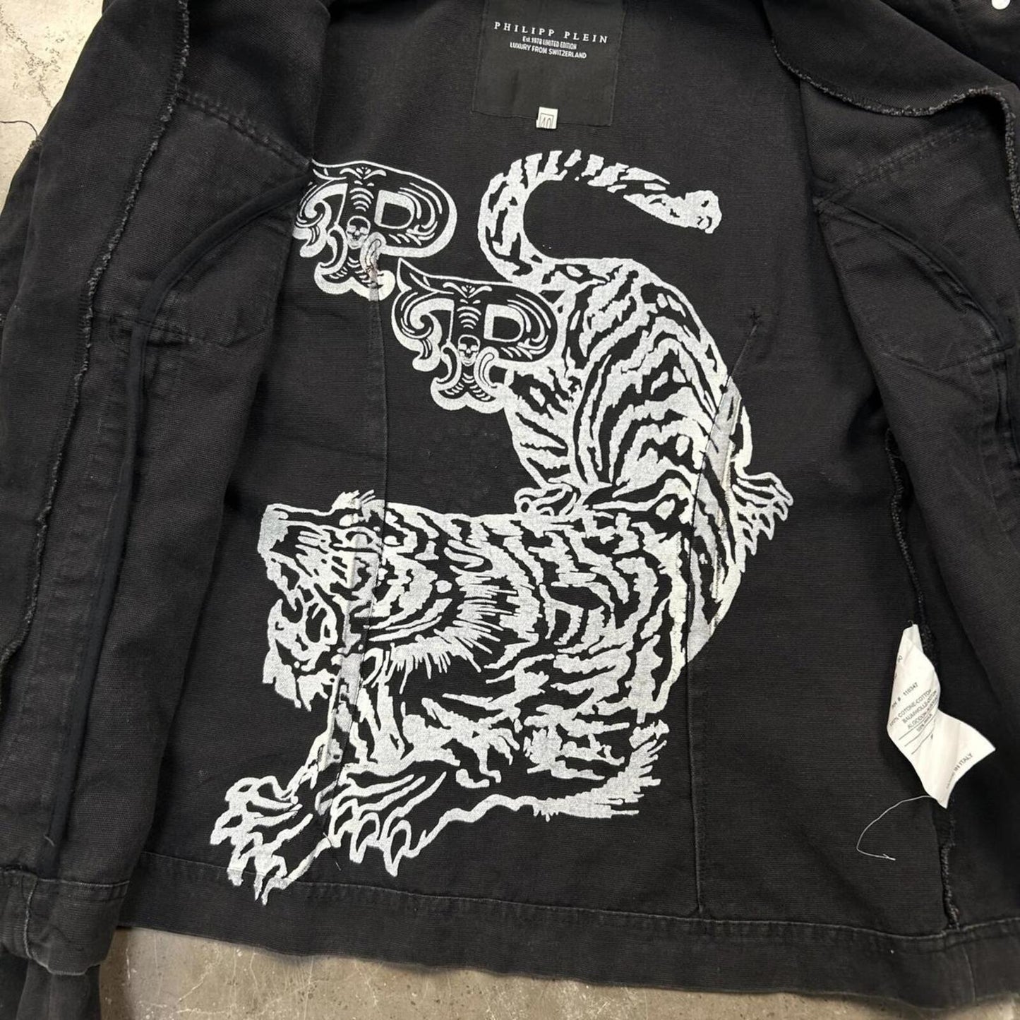 Philipp Plein Rhinestone Denim Jacket M