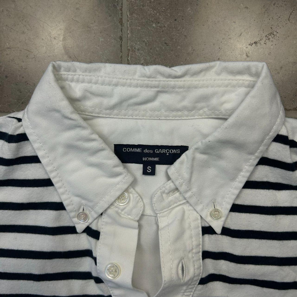 Comme Des Garcons Homme Striped Polo Shirt S