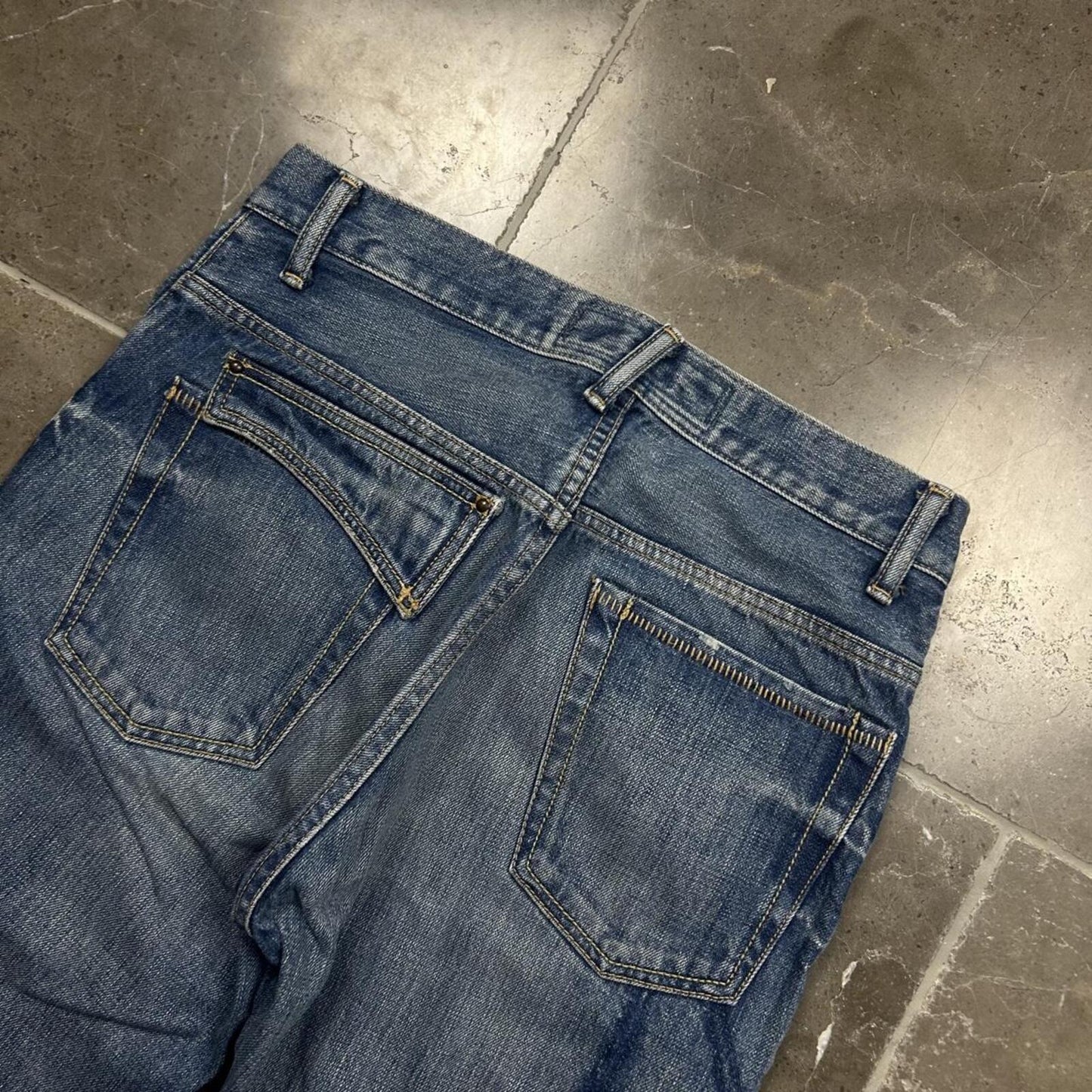 Vintage Japan Style Flared Faded Jeans W29 L30