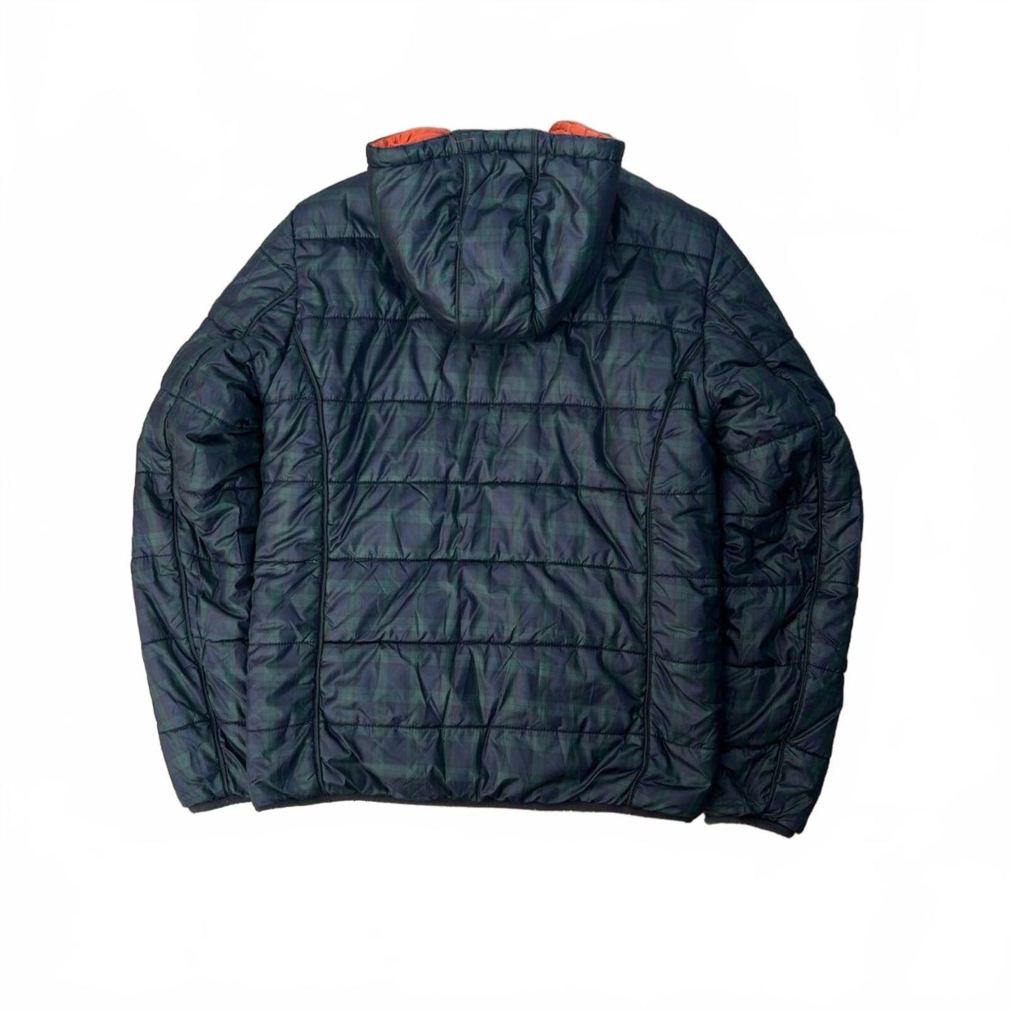 Vintage Armani Jeans Reversible Plaid Puffer Jacket XS