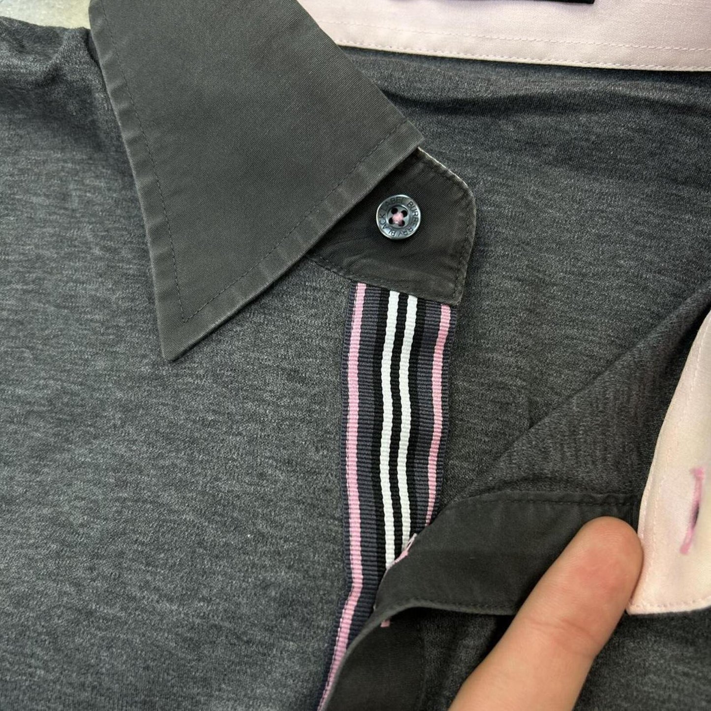 Burberry Black Label Long Sleeve Polo Shirt M