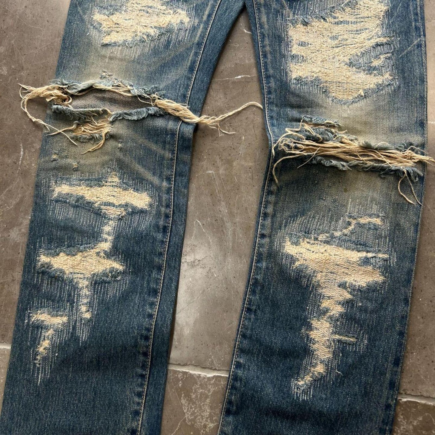 Hysteric Glamour Slim Studded Denim Ripped Jeans W26 L32