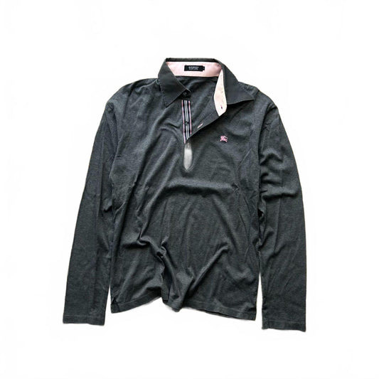 Burberry Black Label Long Sleeve Polo Shirt M