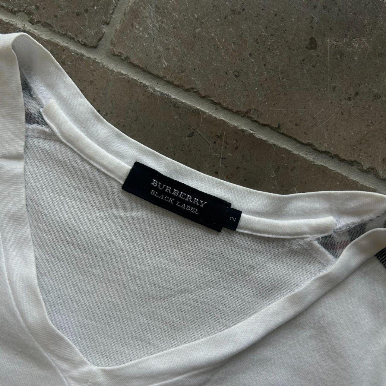 Burberry Black Label Nova Check V Neck T Shirt S
