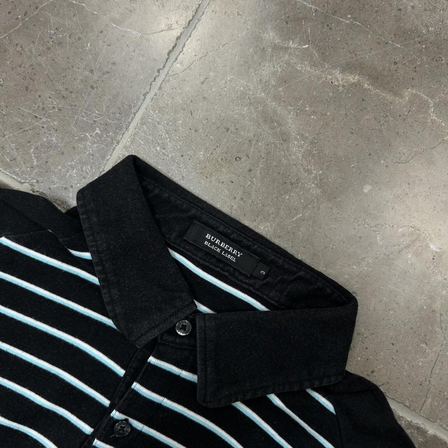 Burberry Black Label Striped Polo Shirt M