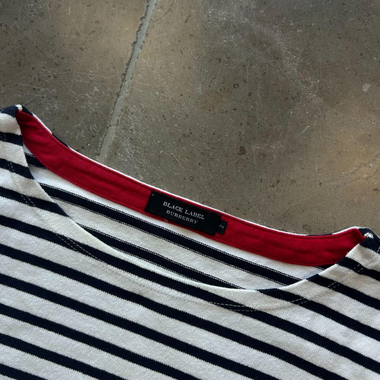 Burberry Black Label Striped Long Sleeve T Shirt S