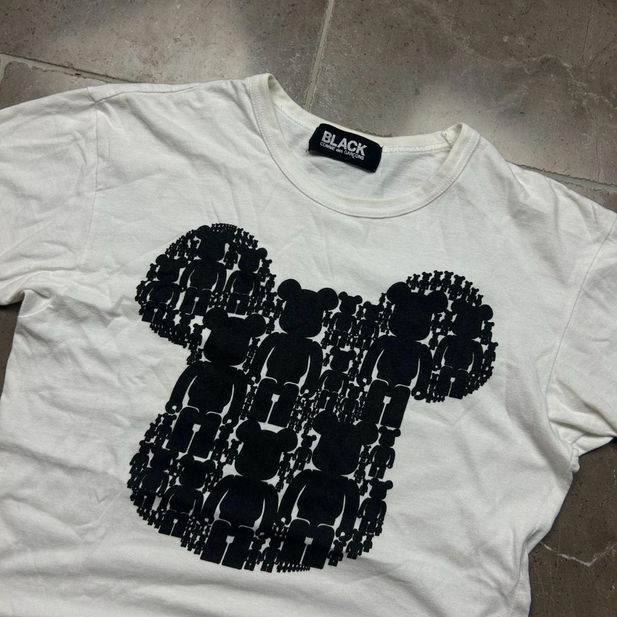 Comme Des Garcons Black Monogram Bearbrick Logo T-Shirt M