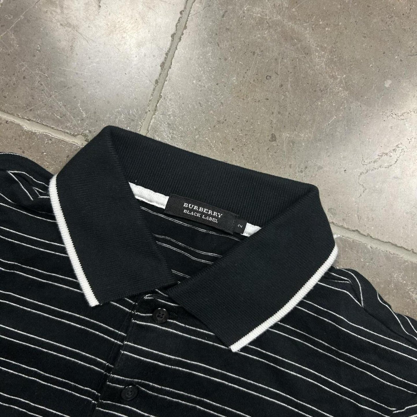 Burberry Black Label Striped Polo Shirt S