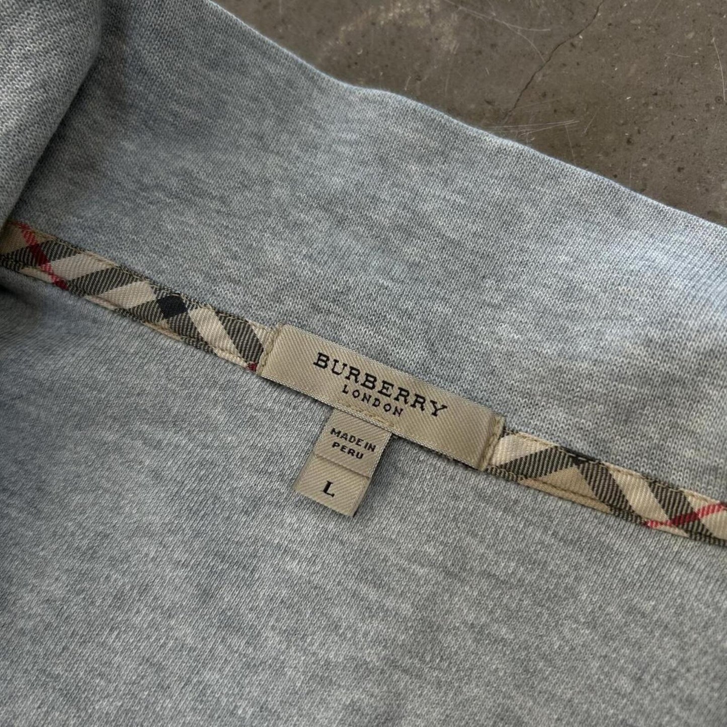 Burberry London Nova Check Quarter Zip Jumper L