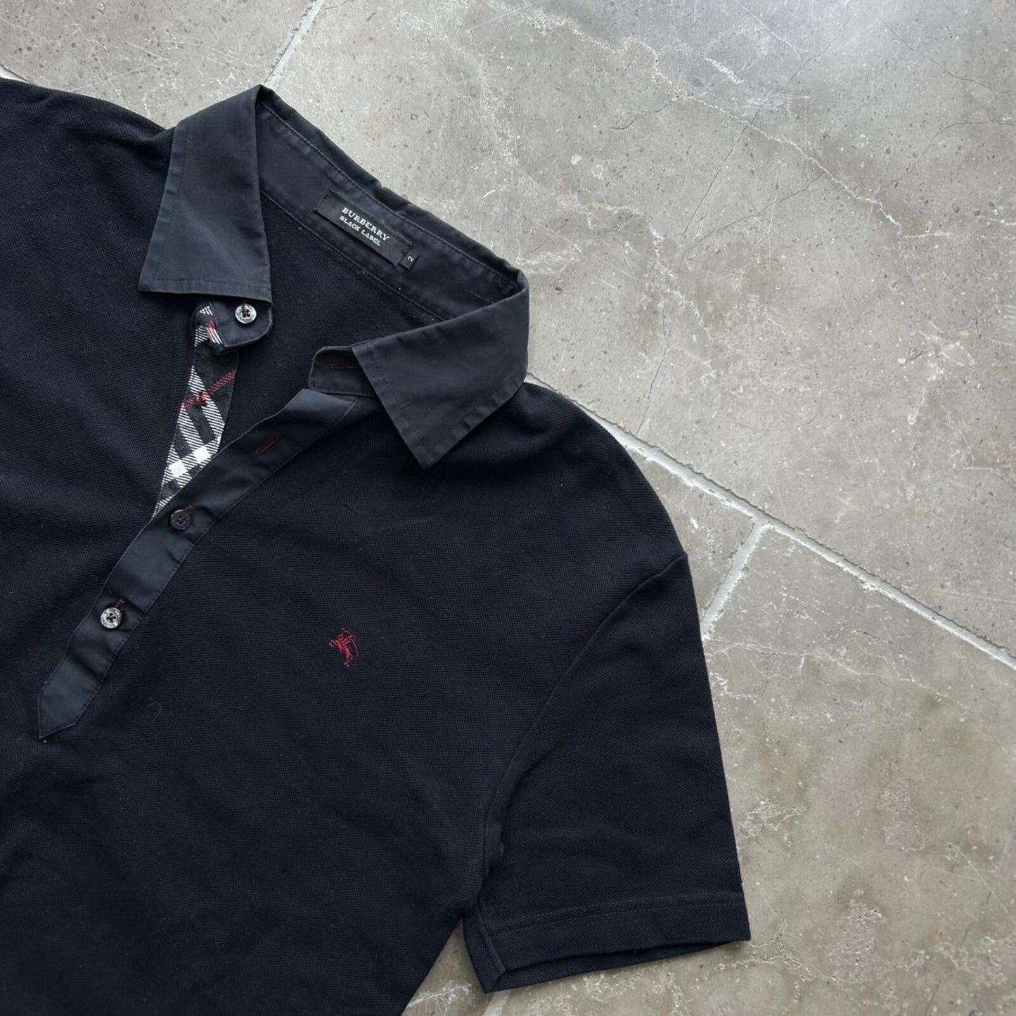 Burberry Black Label Nova Check Polo Shirt S