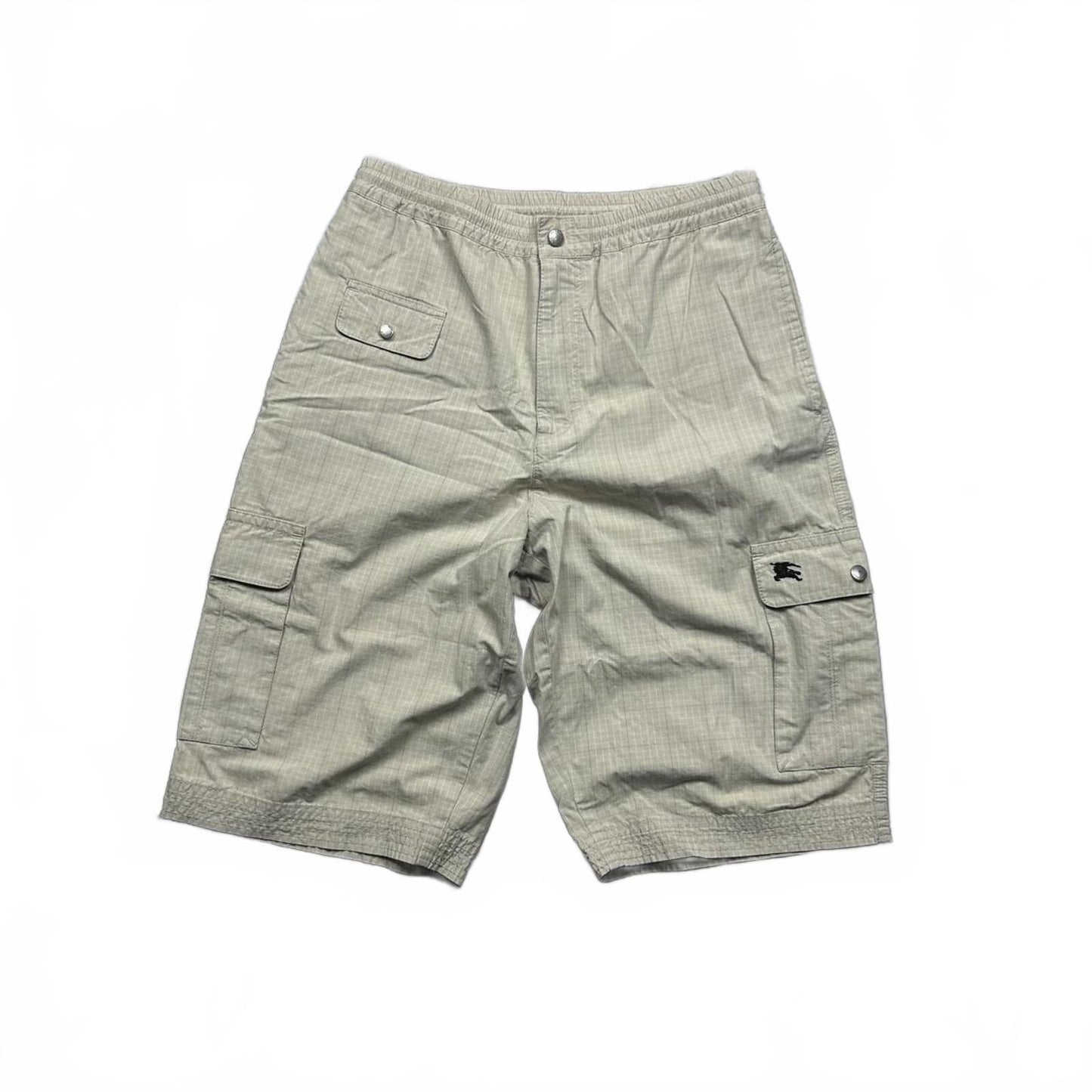Vintage Burberry Black Nylon Cargo Shorts W30 L12