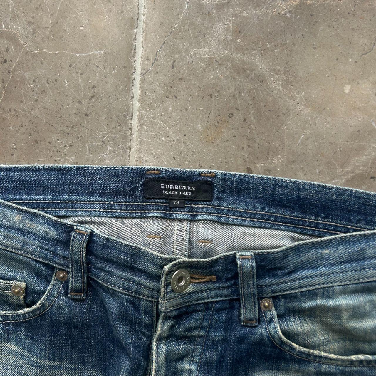 Vintage Burberry Black Label Relaxed Straight Buckle Back Jeans W30 L29