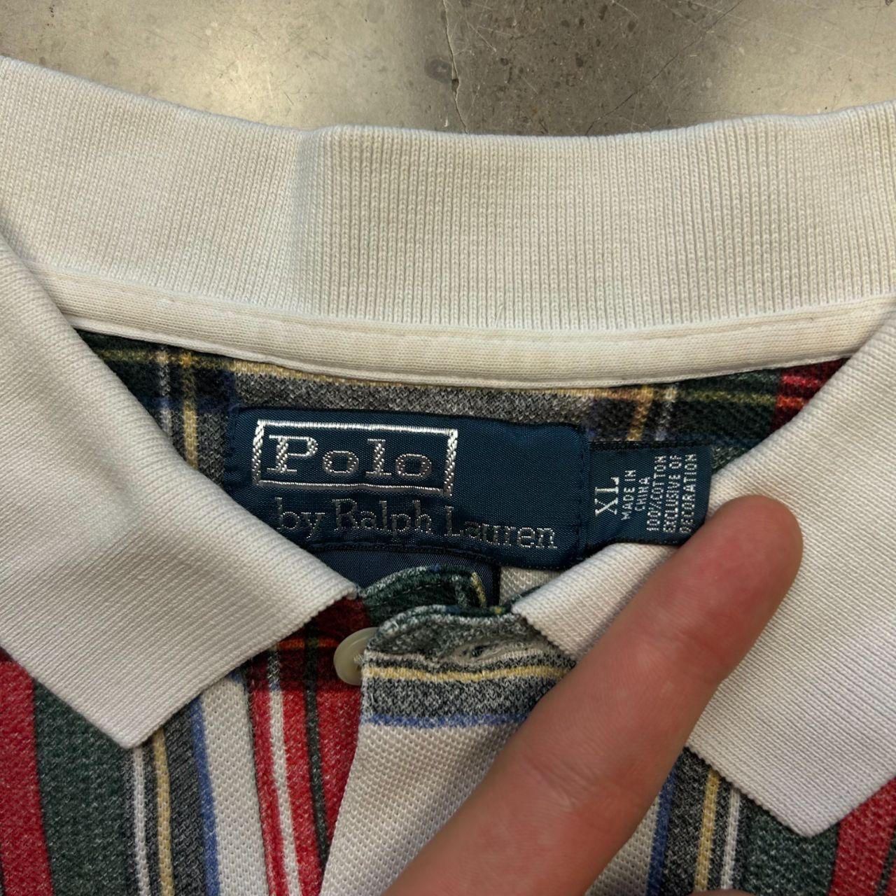 Vintage Ralph Lauren Big Pony Plaid Polo Shirt XL