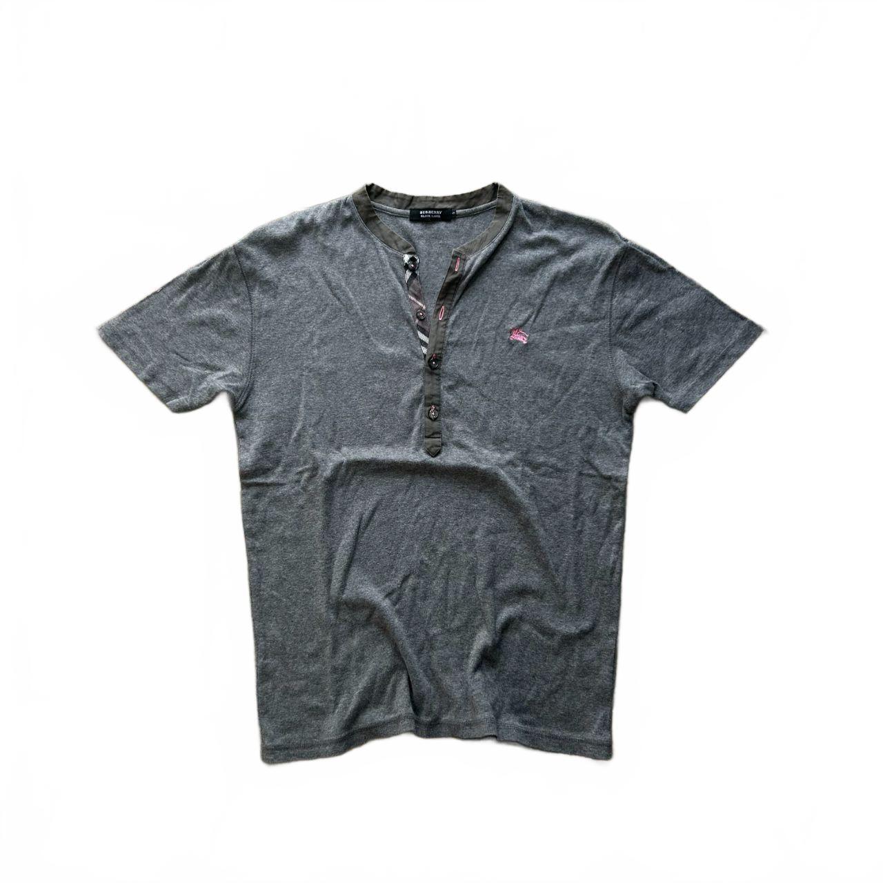 Burberry Black Label Nova Check Ribbed Henley T Shirt M