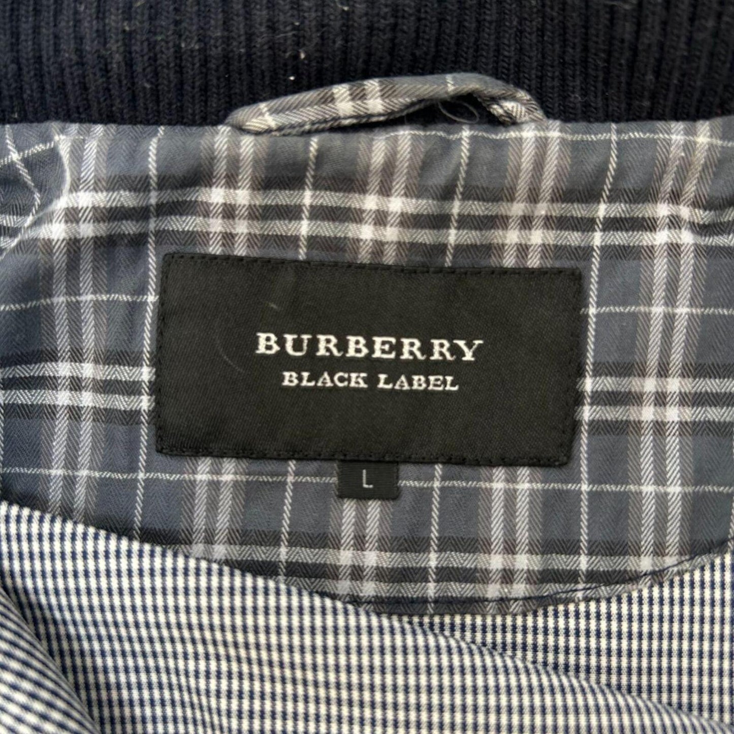 Burberry Black Label Gingham Check Gilet Hooded Vest Jacket M