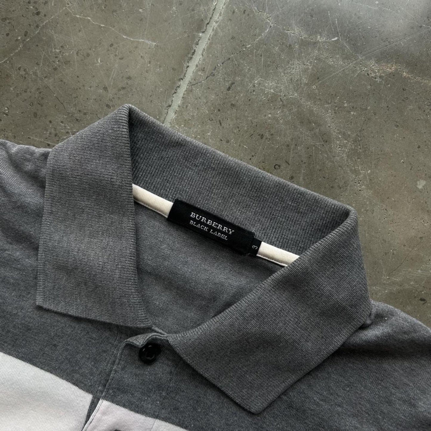 Burberry Black Label Striped Polo Shirt M