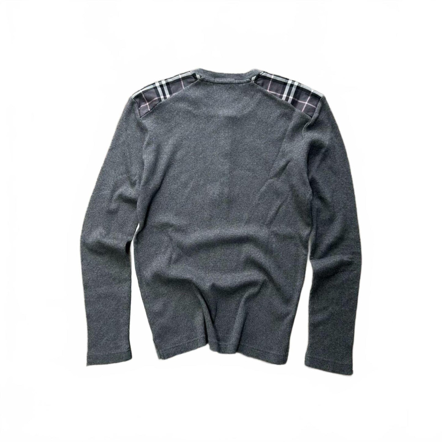 Burberry Black Label Nova Check Ribbed Henley Shirt S